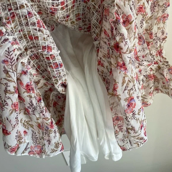 Princess Polly Guetta Mini Dress - Ditsy Floral - White/Pink - US Size 4 - NWT - Picture 14 of 14